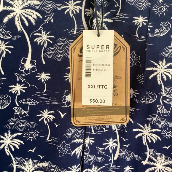 Super Triple Goose XXL Button-Up Shirt Bundle, Tropical Dad Energy, Resortwear - Picture 14 of 15